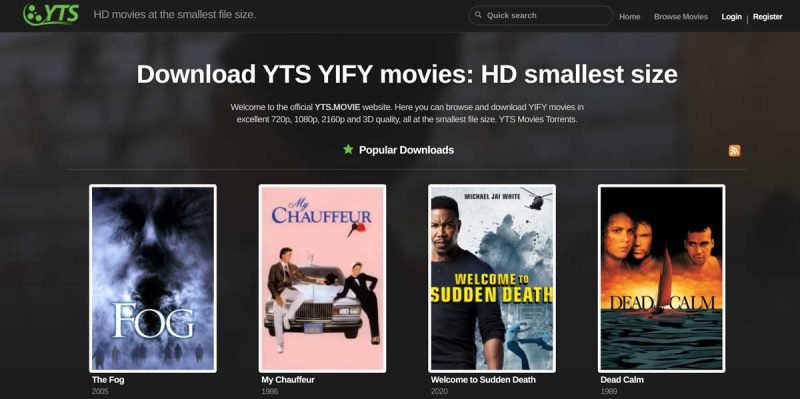 Download YTS YIFY movies