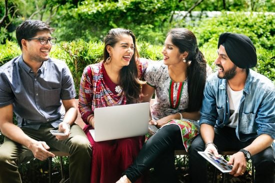 indian guys using computer